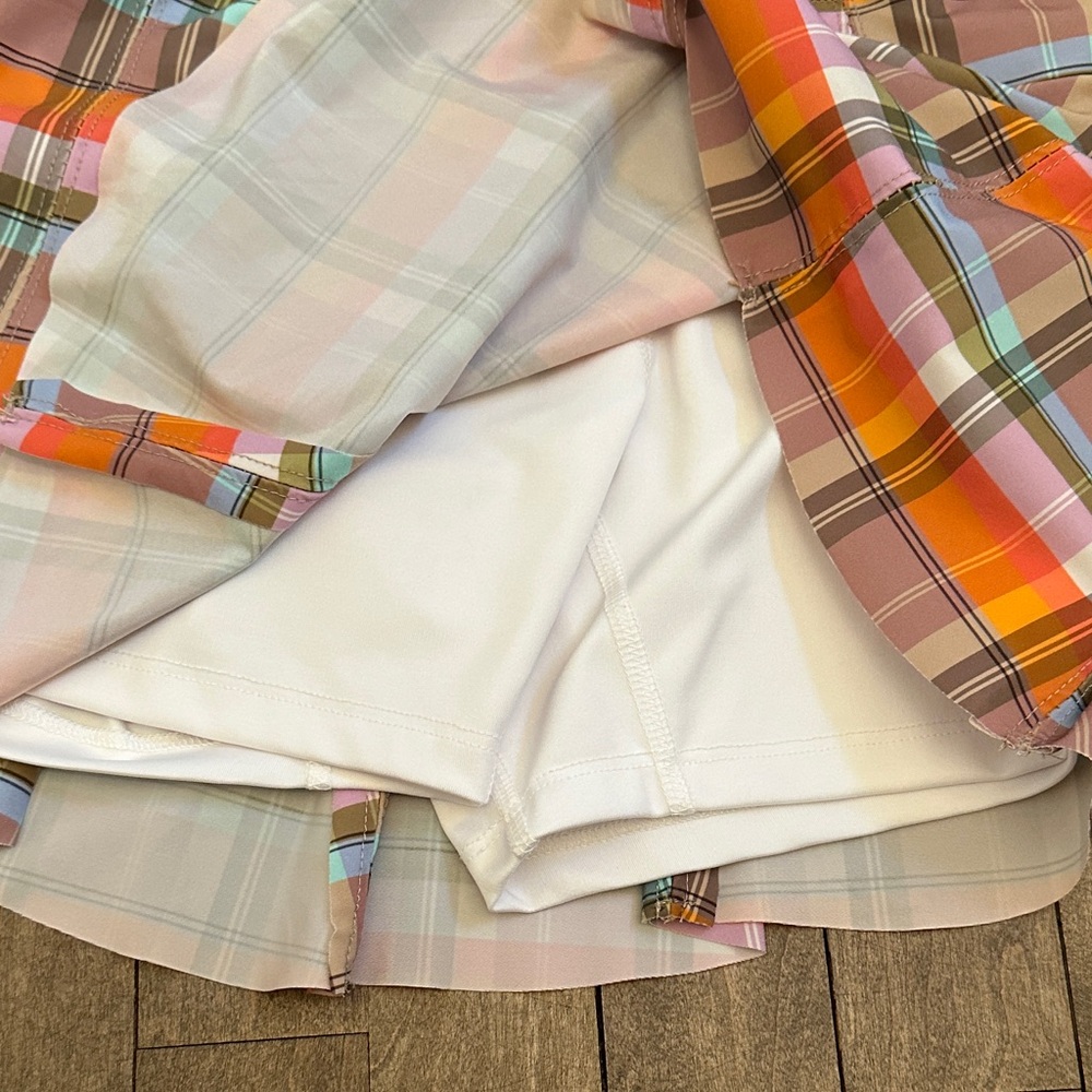 Bobbe Brand Vibrant Plaid Tennis Skirt with Shorts underneath. Size M - Picture 3 of 7